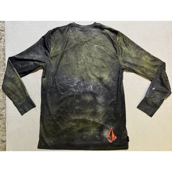 Y2K Volcom Jersey Shirt Size XL Green Graphic Diamond Grunge Skate Long Sleeve - Picture 5 of 10